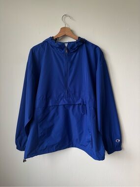Champion Blue Half-Zip Pullover Windbreaker